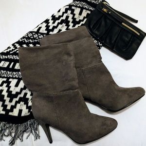 Express Gray Suede Boots
